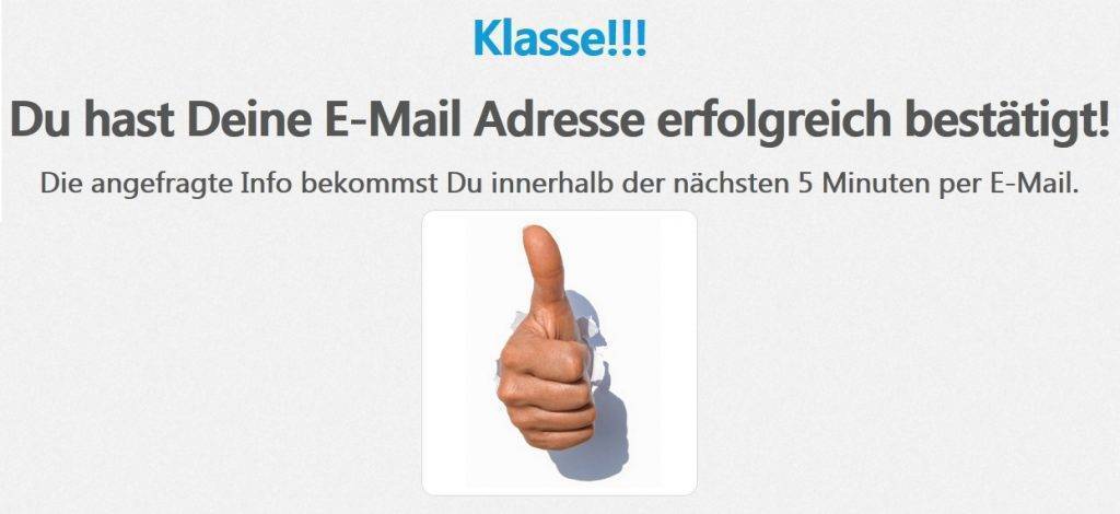 E Mail Adresse bestaetigt